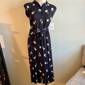 Billabong Navy Button Down Floral Dress